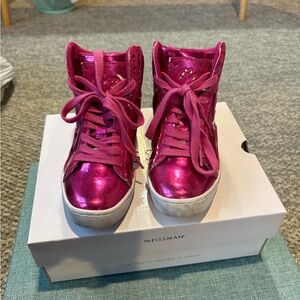 Weissman Metallic Pink Dance Sneakers